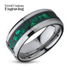 Abalone Wedding Ring - Tungsten Wedding Ring - 8mm Wedding Ring - Tungseten Carbide Ring