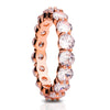 Rose Gold Eternity Ring - Titanium Wedding Ring - CZ Wedding Ring - Engagement Ring -