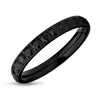 Eternity Wedding Ring - Black Titanium Ring - Eternity Ring - Engagement Ring - Black CZ Ring