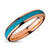 4mm Turquoise Wedding Ring - Rose Gold Wedding Band - Tungsten Carbide Ring - Turquoise  Ring