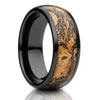 Black Wedding Ring - Cork Wedding Ring - Unique Tungsten Ring - Cork Tungsten Ring - 8mm