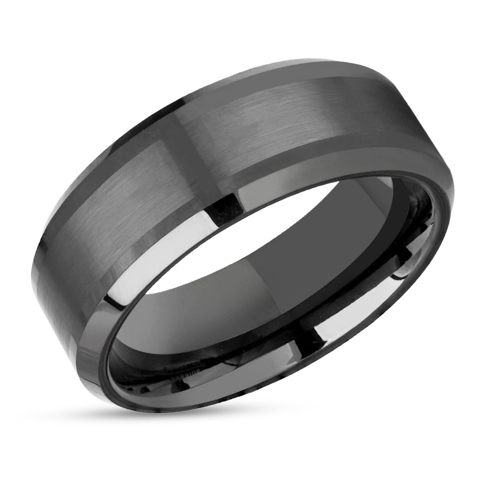 Man's Wedding Ring - Gunmetal Wedding Ring - Tungsten Wedding Band - Gunmetal Ring - Band