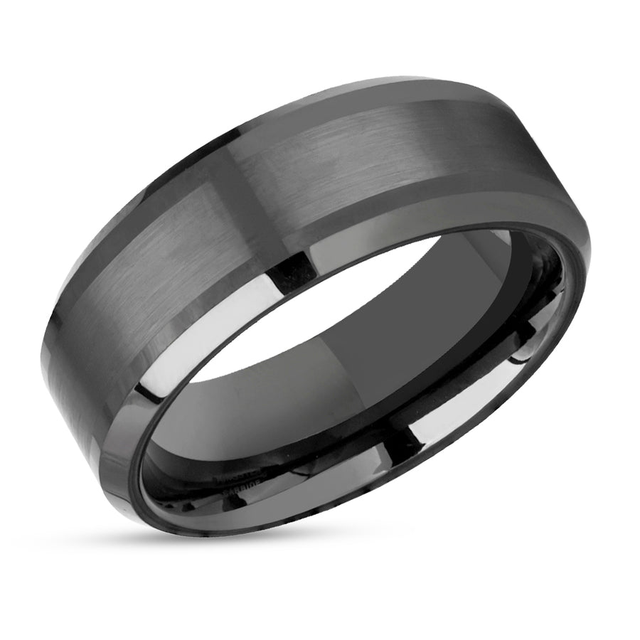 Man's Wedding Ring - Gunmetal Wedding Ring - Tungsten Wedding Band - Gunmetal Ring - Band