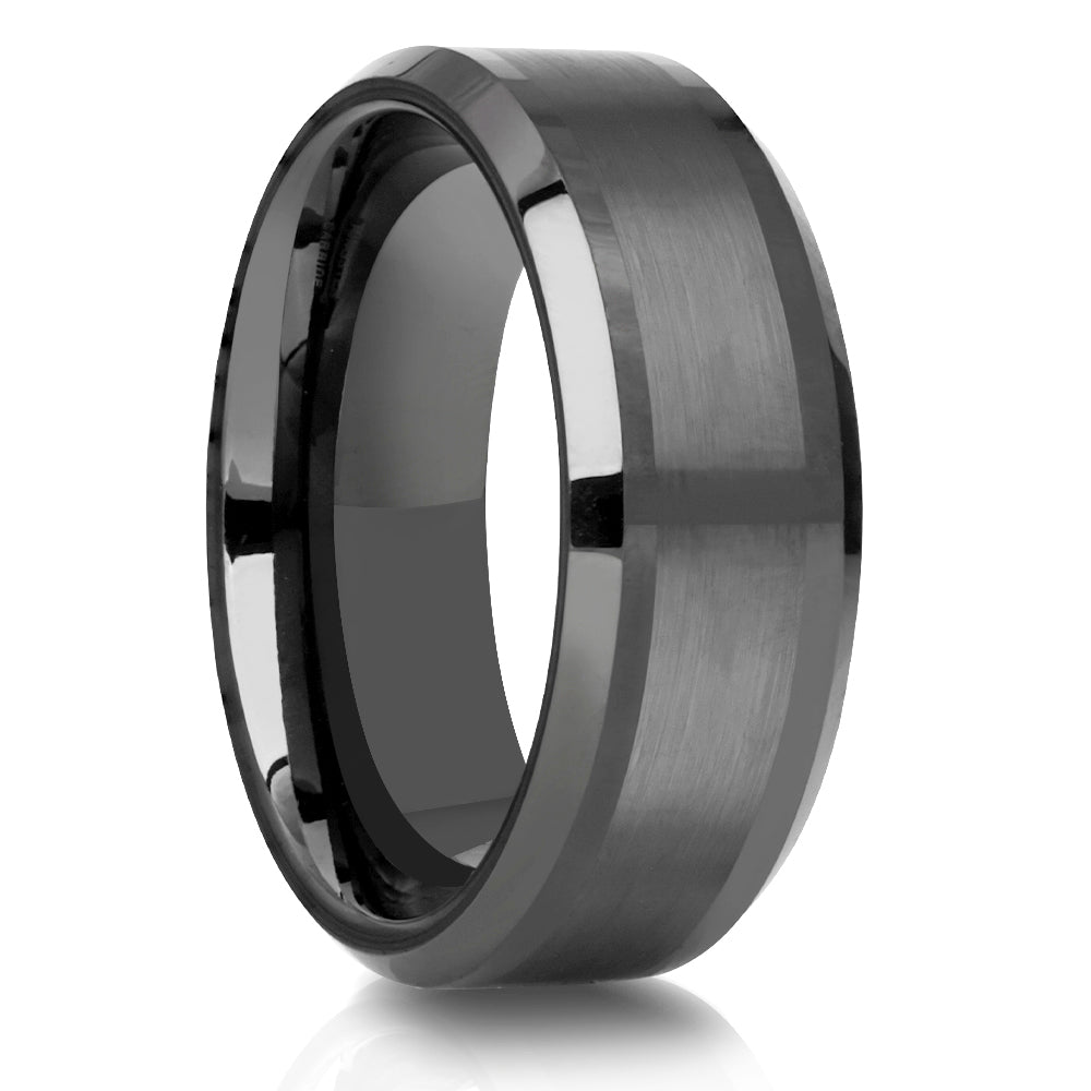 Man's Wedding Ring - Gunmetal Wedding Ring - Tungsten Wedding Band - Gunmetal Ring - Band