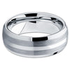 Tungsten Wedding Band - Men's Tungsten Ring - Silver Tungsten Ring - Gray - Clean Casting Jewelry
