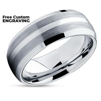 8mm Wedding Ring - Tungsten Wedding Band - Tungsten Carbide Ring - Wedding Ring