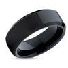 Shiny Black Tungsten Ring - Black Wedding Ring - Black Tungsten Ring - Wedding Band
