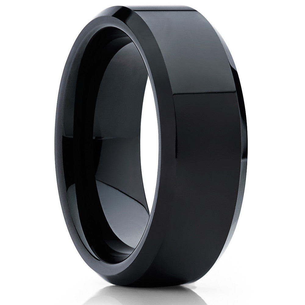 Black Tungsten Ring - Wedding Ring - Black Wedding Band - Tungsten Band - Clean Casting Jewelry