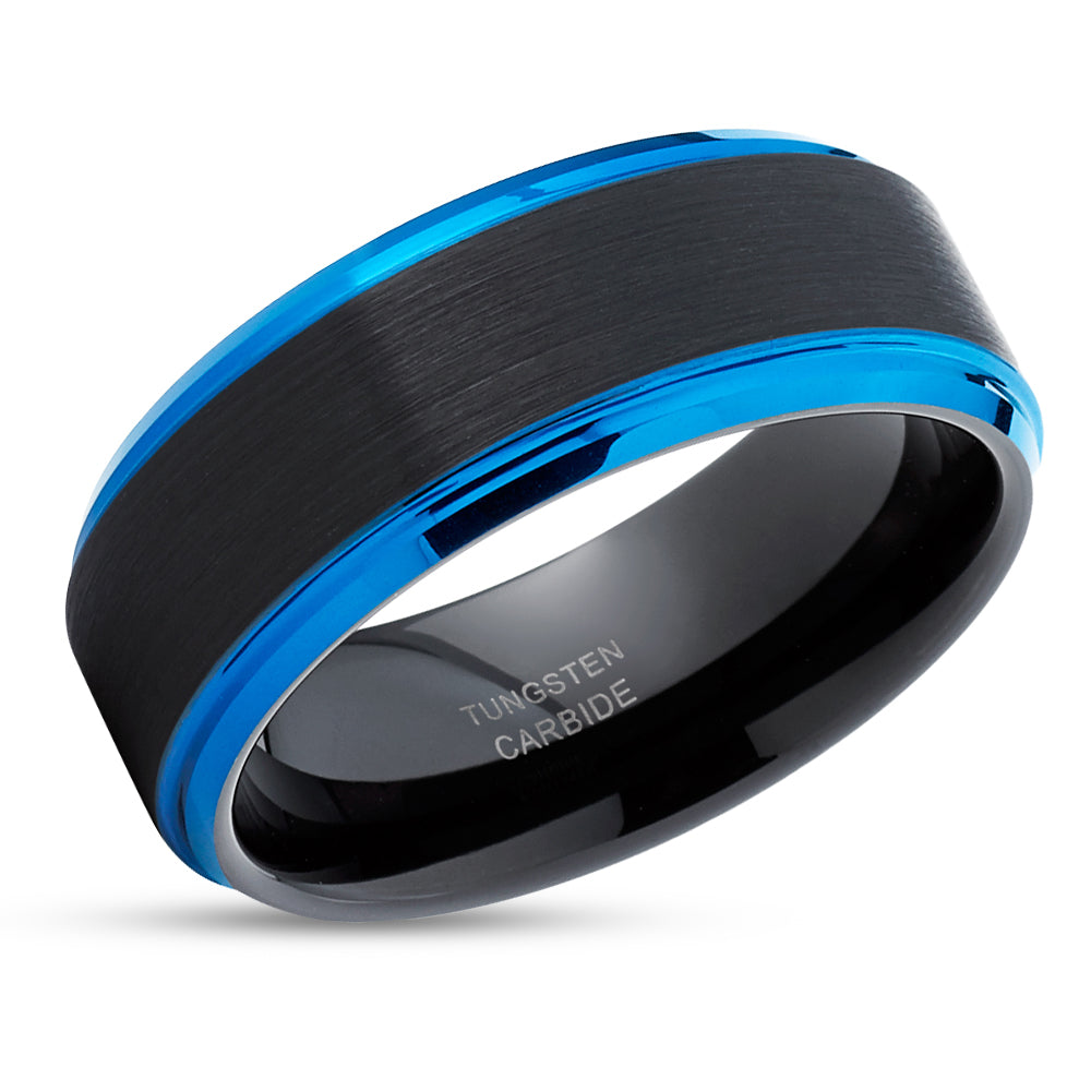 Black Tungsten Ring - Black Wedding Ring - Men's Ring - 8MM Ring - 6MM Ring