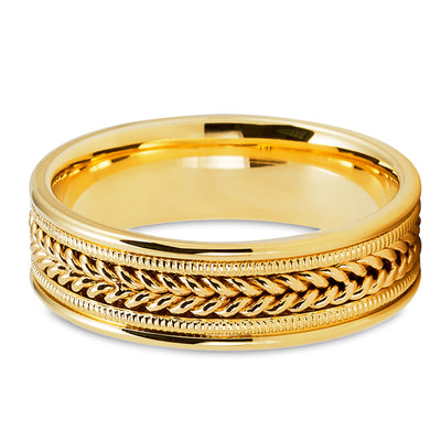 Gold Wedding Ring - Braid Wedding Ring - Gold Braid Ring - 14k Yellow Gold Ring - Wedding Ring