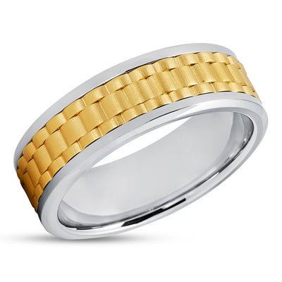 White Gold Wedding Ring - Gold Wedding Ring  - 14k Gold Ring - Engagement Ring - Anniversary