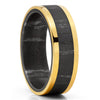 Yellow Gold Wedding Ring - Damascus Wedding Ring - 14k Yellow Gold - Damascus Ring