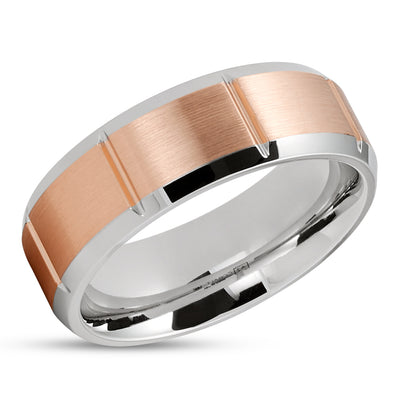 Rose Gold Wedding Ring - White Gold Wedding Ring - 14k Rose Gold - White Gold - Wedding Ring