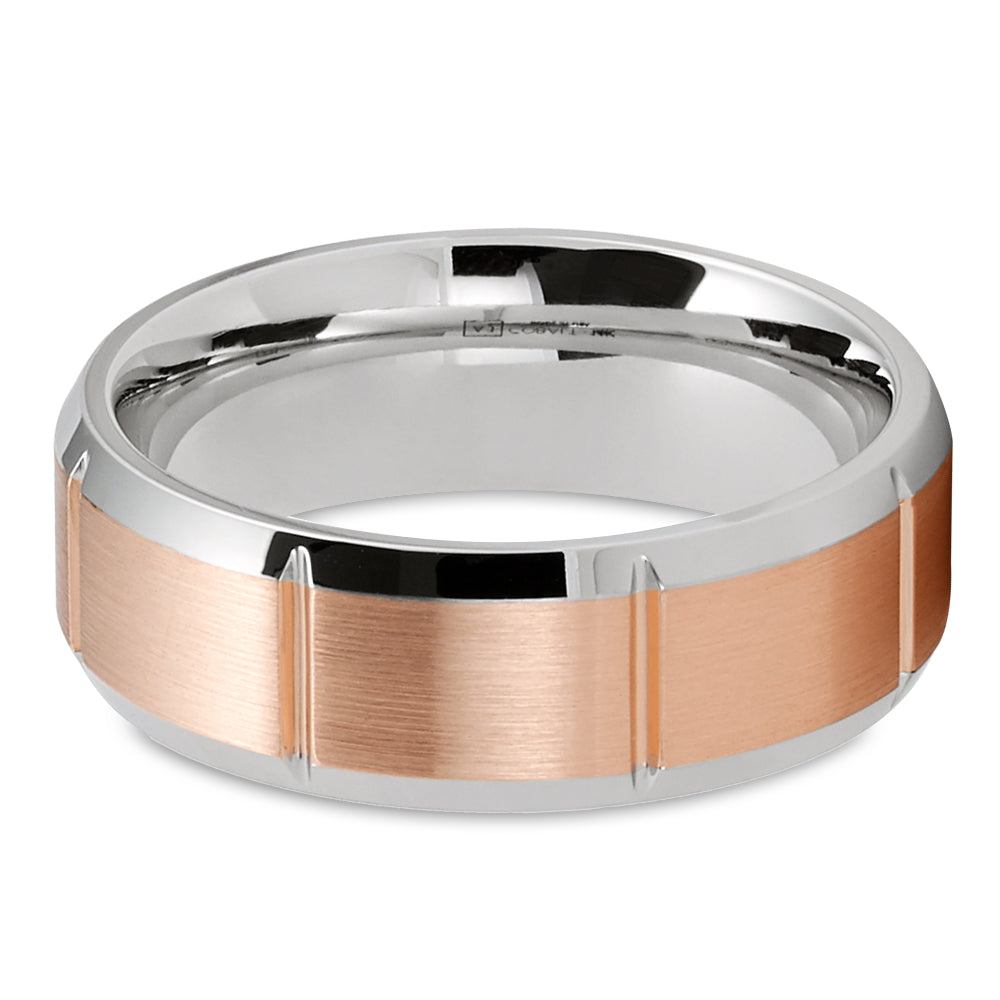 Rose Gold Wedding Ring - White Gold Wedding Ring - 14k Rose Gold - White Gold - Wedding Ring