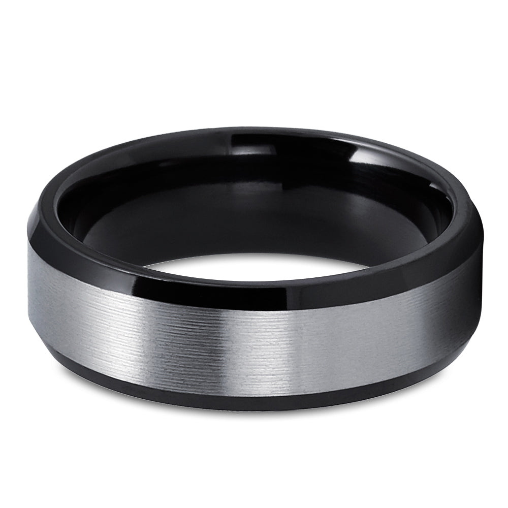 Zirconium Wedding Band - Black Wedding Ring - Zirconium Wedding Ring - Black Wedding Ring