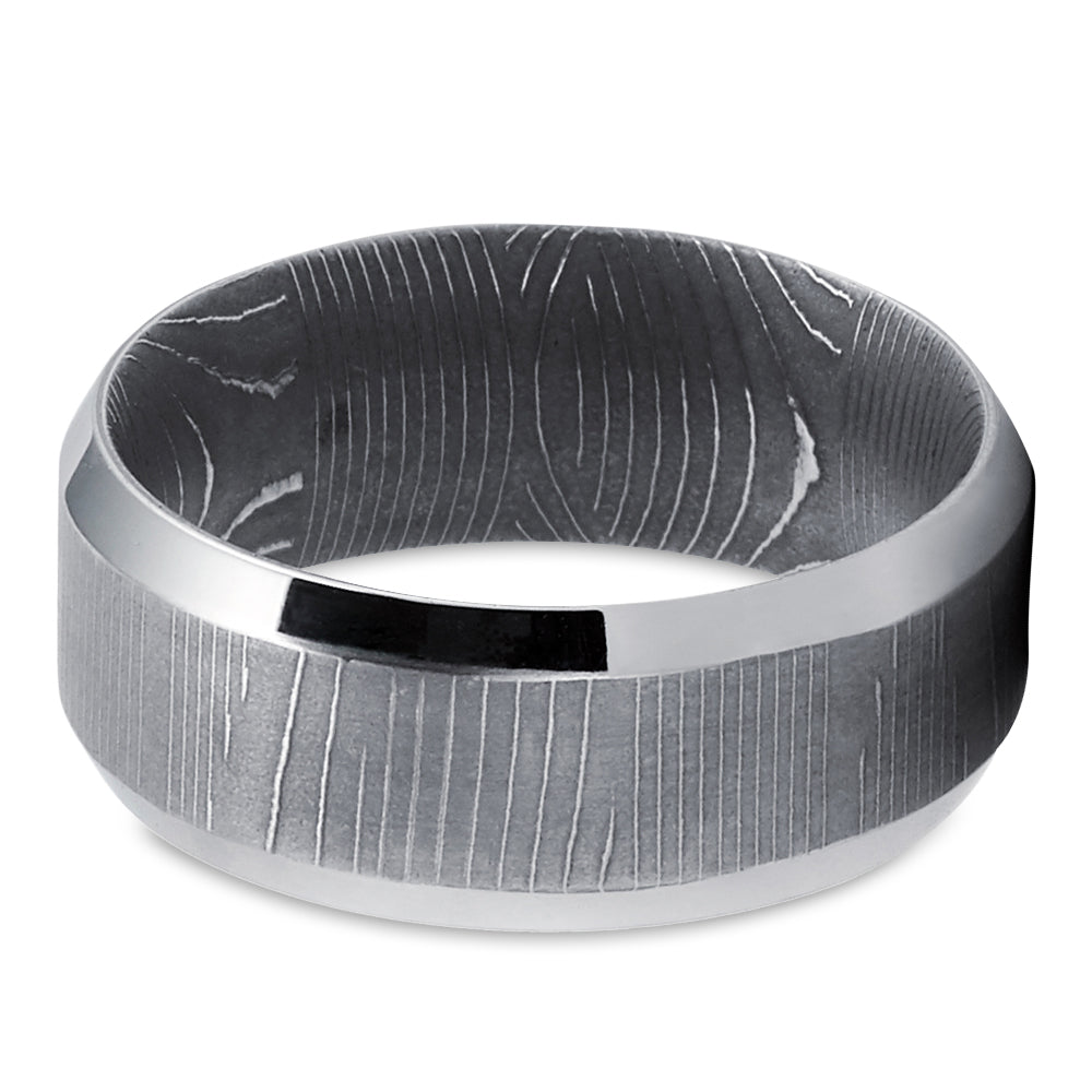 Damascus Wedding Ring - Man's Wedding Ring - Women's Wedding Band - Damascus Ring