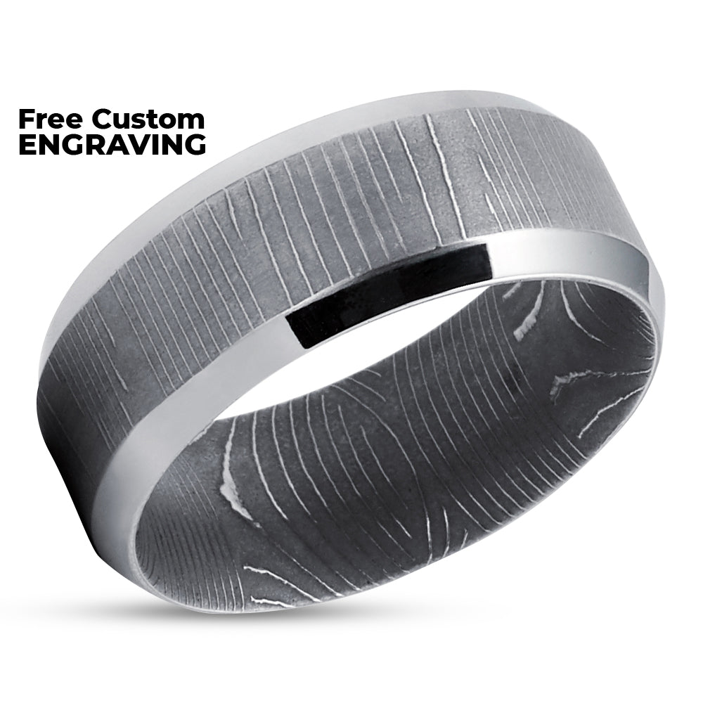 Damascus Wedding Ring - Man's Wedding Ring - Women's Wedding Band - Damascus Ring