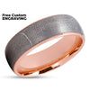 Damascus Wedding Ring - Rose Gold Ring - 14k Rose Gold - Damascus Wedding Band