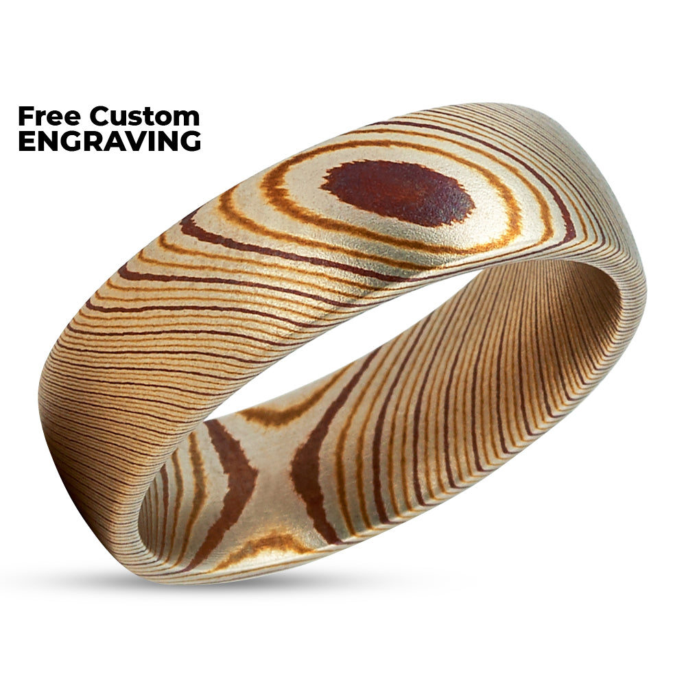 Damascus Steel Wedding Ring - Damascus Steel Ring - Wedding Ring - Wedding Band