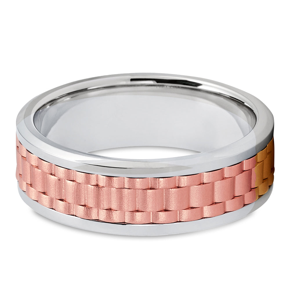 Man's Wedding Ring - Rose Gold Wedding Ring - Wedding Band - 14K Gold Wedding Ring - Engagement