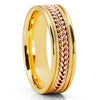 Yellow Gold Wedding Ring - Braid Wedding Ring - 14k Yellow Gold - 14k Rose Gold - Wedding Band