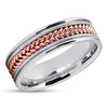 Rose Gold Wedding Ring - Braid Ring -14k Gold Wedding Ring - White Gold Ring - Engagement Ring