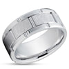 Man's Wedding Ring - White Gold Ring - 14k White Gold Wedding Ring - Engagement Ring