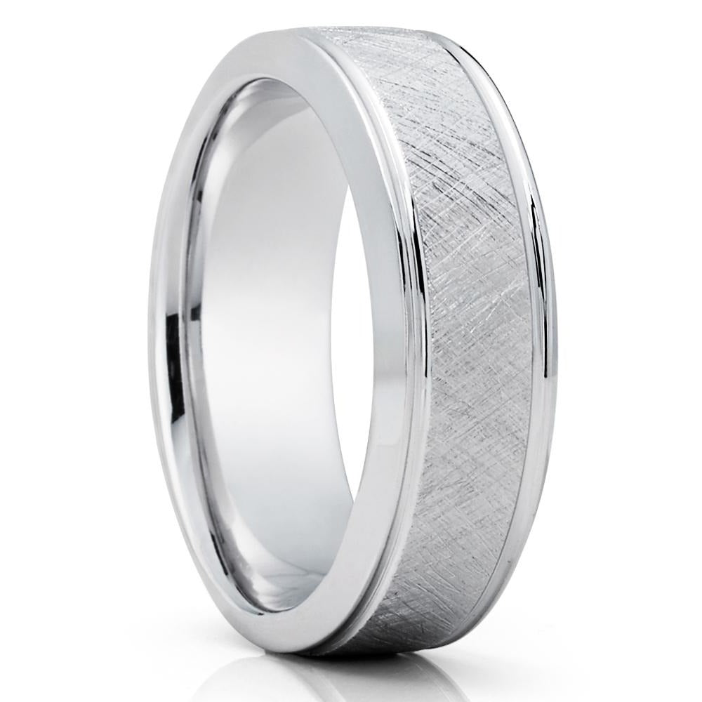 Unique Wedding Ring - White Gold Wedding Band - Gold Wedding Ring - 14k White Gold Ring