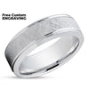 Unique Wedding Ring - White Gold Wedding Band - Gold Wedding Ring - 14k White Gold Ring