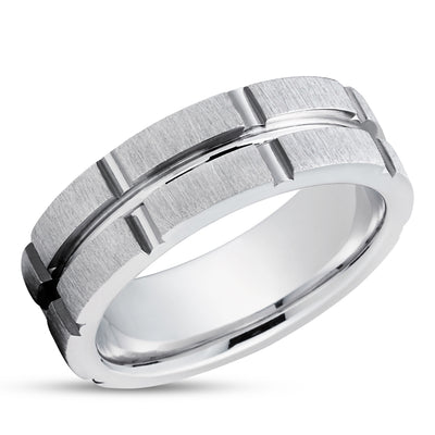 14k White Gold Wedding Ring - Gold Wedding Ring - Man's Ring - Women's Ring - Wedding Band