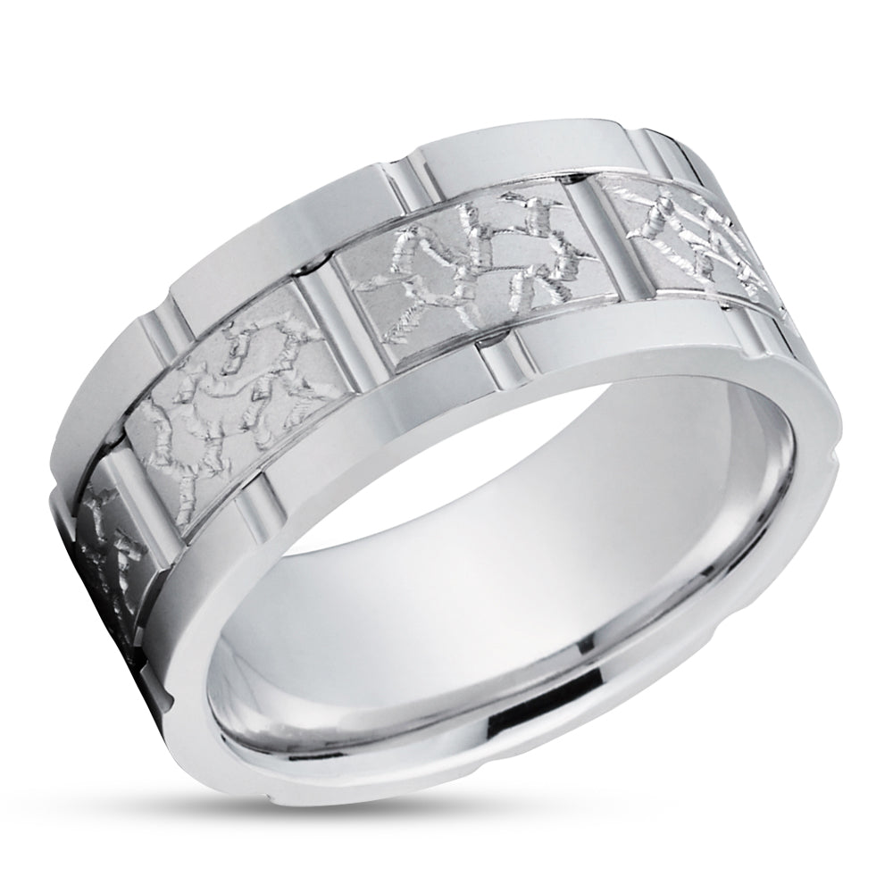 Gold Wedding Ring - White Gold Band - 14k White Gold Ring - Anniversary Band - Engagement Ring