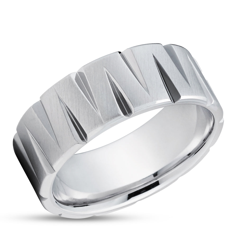 Unique Gold Wedding Ring - White Gold Wedding Ring - Wedding Band - Wedding Ring - 14k Gold