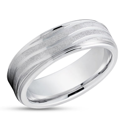 Gold wedding Ring - 14k White Gold Ring - Wedding Band - Anniversary Ring - Engagement Ring
