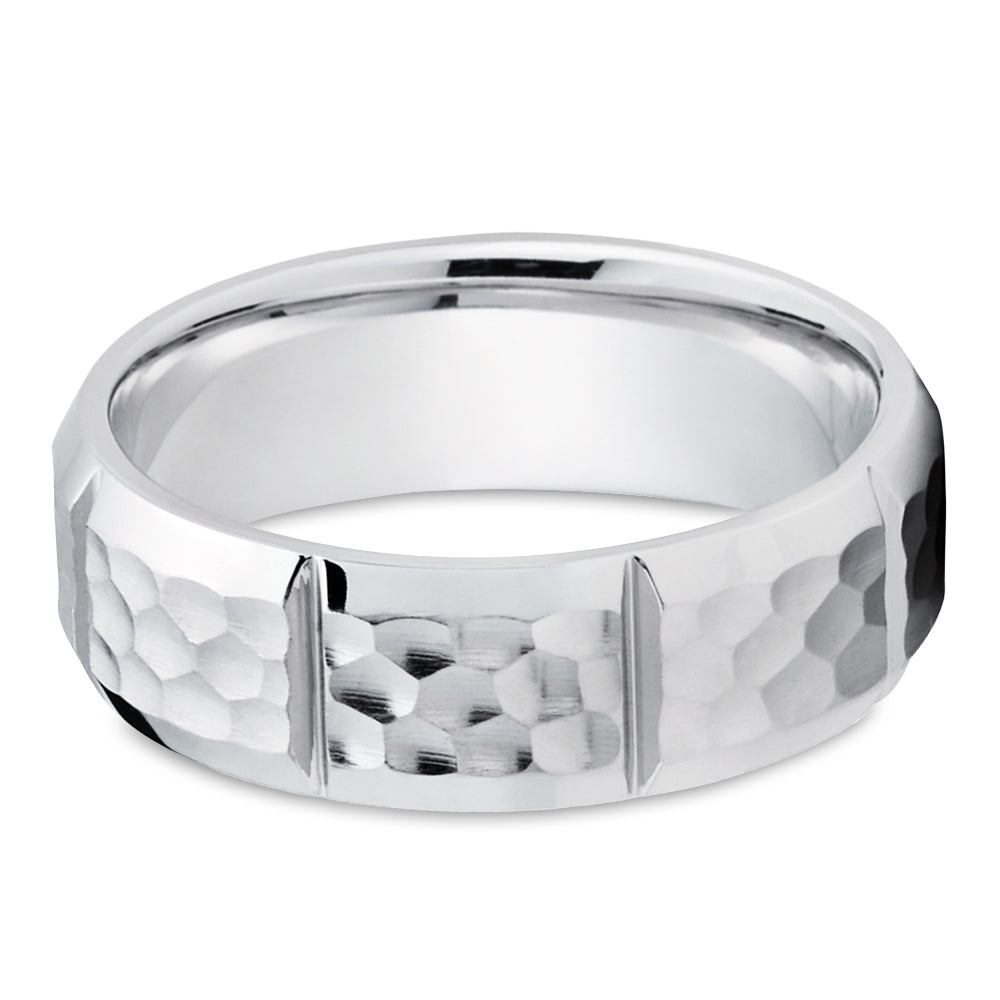 Hammered Wedding Ring - Gold Wedding Ring - 14k Gold Ring - White Gold Ring - Engagement Ring