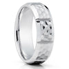 Hammered Wedding Ring - Gold Wedding Ring - 14k Gold Ring - White Gold Ring - Engagement Ring