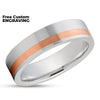 Rose Gold Wedding Ring - White Gold Ring - Matte Finished Ring - 14k Rose Gold Ring - Band
