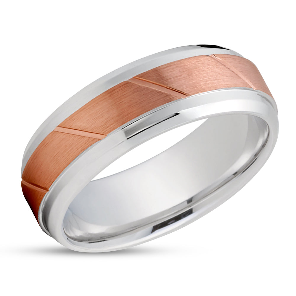 Rose Gold Wedding Ring -  14K Gold Wedding Band - Rose Gold Wedding Band - Engagement Ring