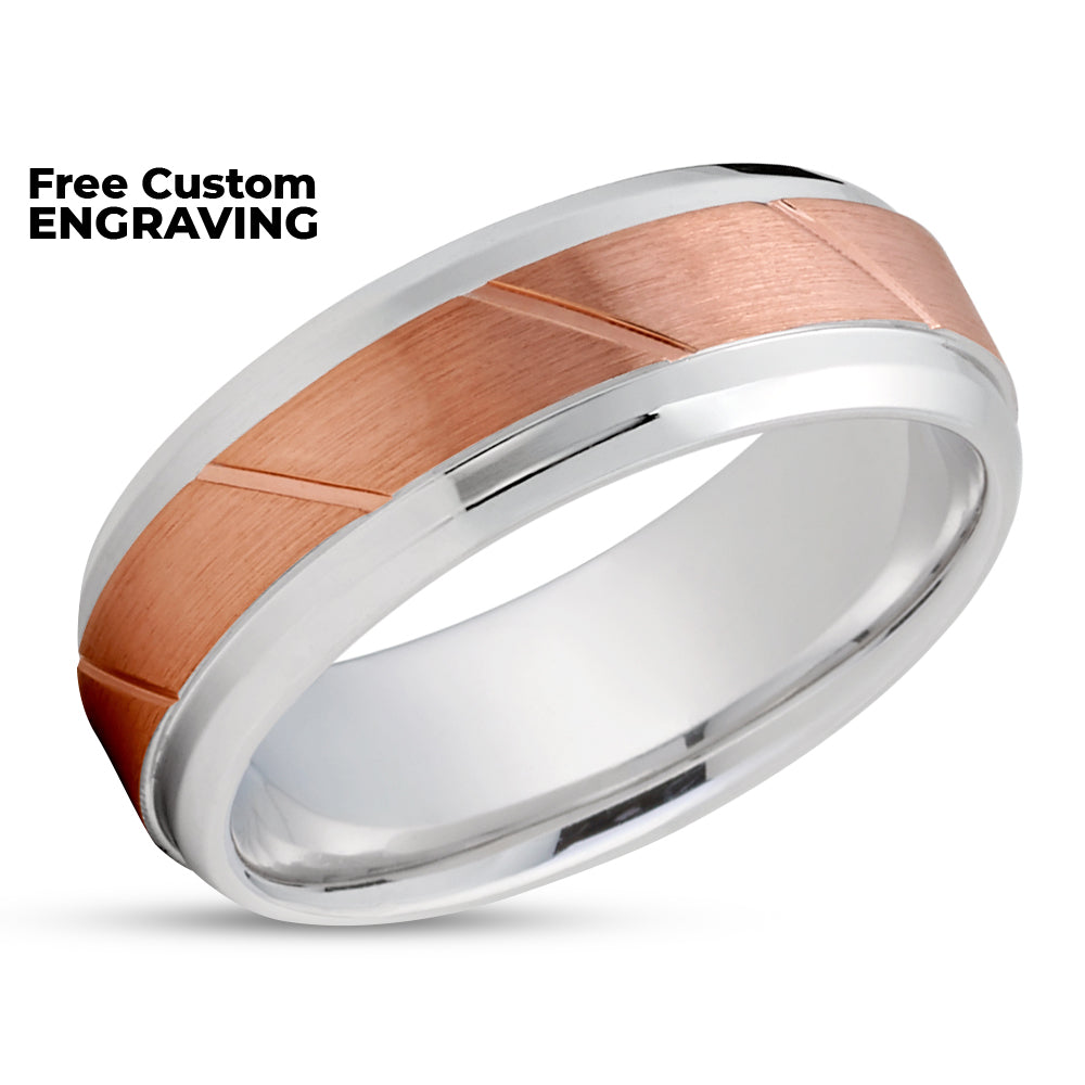 Rose Gold Wedding Ring -  14K Gold Wedding Band - Rose Gold Wedding Band - Engagement Ring