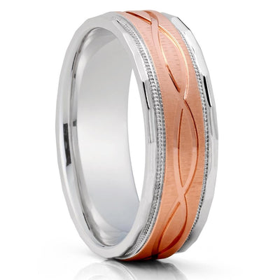 Infinity Wedding Ring - Gold Wedding Ring - White Gold Wedding Ring - 14k Gold Ring