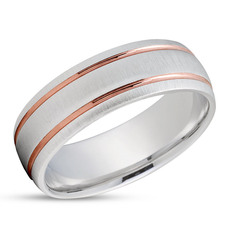 Gold Wedding Ring - White Gold Ring - 14k Rose Gold Ring - 14k Gold Ring - Rose Gold Band