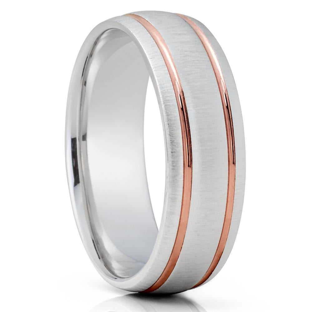 Gold Wedding Ring - White Gold Ring - 14k Rose Gold Ring - 14k Gold Ring - Rose Gold Band