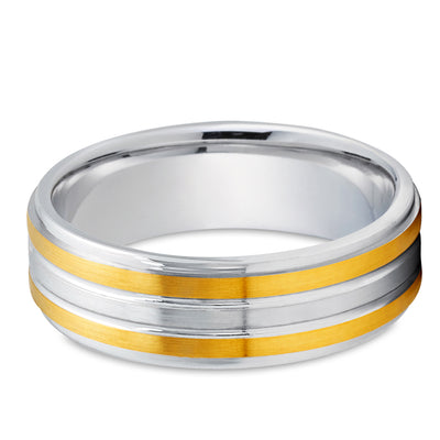 Yellow Gold Wedding Ring - 14k Yellow Gold Ring - White Gold Ring - Engagement Ring - Anniversary