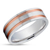 Matte Finished Wedding Ring - White Gold Ring - Rose Gold Wedding Ring - 14k Gold Ring