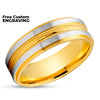 White Gold Wedding Ring - Gold Wedding Ring - 14k Yellow Gold Ring - Anniversary Ring