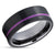 Purple Tungsten Wedding Ring - Black Tungsten Ring - Gunmetal Tungsten Ring - Purple Ring