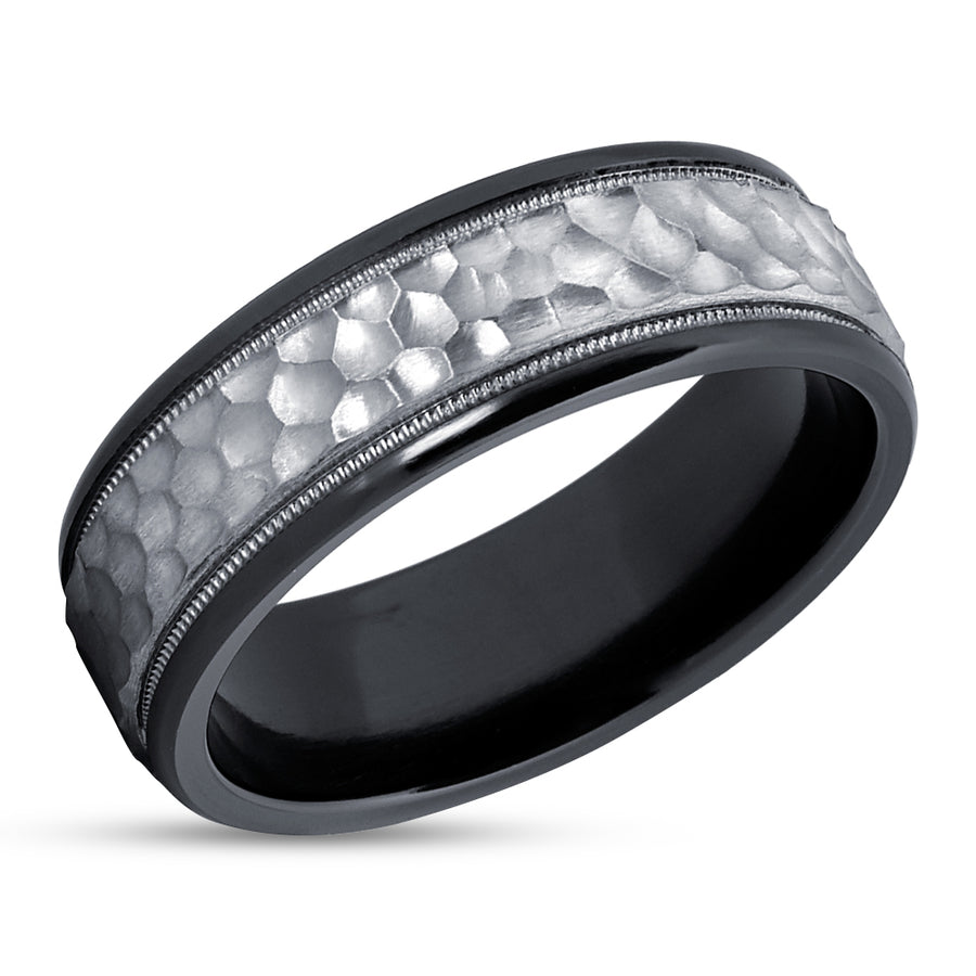 Black Wedding Ring - Black Zirconium Wedding Ring - Zirconium Wedding Ring - Black Ring