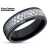 Black Wedding Ring - Black Zirconium Wedding Ring - Zirconium Wedding Ring - Black Ring