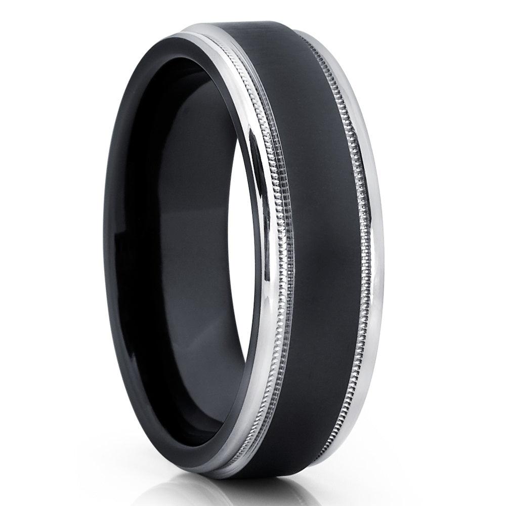 Zirconium Wedding Ring - Black Wedding Ring - Zirconium Wedding Ring - Man's Ring - Women's