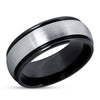 Zirconium Wedding Ring - Black Zirconium Wedding Ring - Black Wedding Band - Black Ring