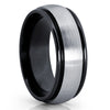 Zirconium Wedding Ring - Black Zirconium Wedding Ring - Black Wedding Band - Black Ring